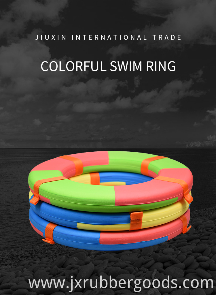 Color Adult Swimming EVA Foam Pool Buoy Ring Inflatable Water Sport Colorful 62*36cm 6.5cm